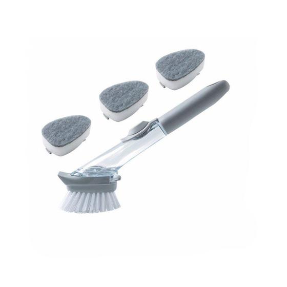 Escova De Limpeza 2 em 1 E Porta Sabão Para Cozinha Prático - Dispenser Detergente Menor preço em Escova De Limpeza 2 em 1 E Porta Sabão Para Cozinha Prático - Dispenser Detergente