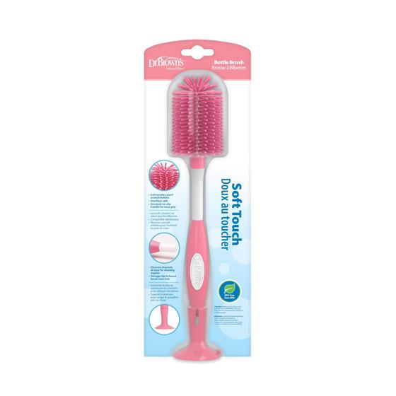 Imagem de Escova de Limpeza Dr. Brown's Soft Touch - Sem Riscos - Rosa (1 Unidade)