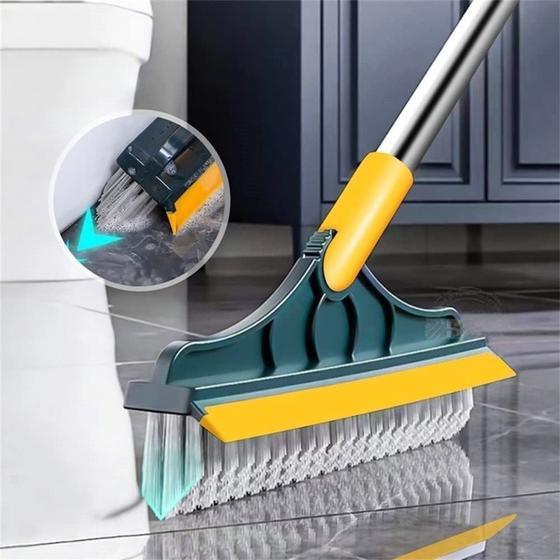 Imagem de  Escova De Limpeza Esfregão 2 Em 1 Vassoura Rodo Chão Cozinha Banheiro