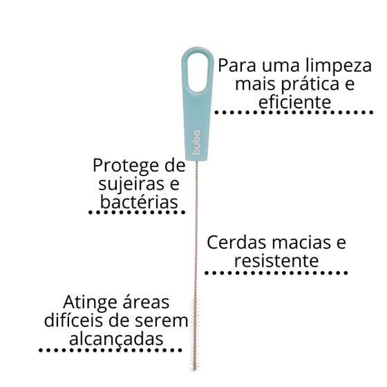 Imagem de Escova de limpeza para canudos buba kit 2 und