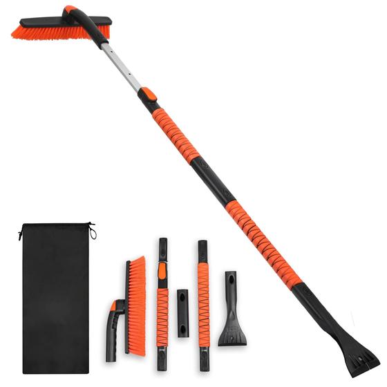 Imagem de Escova de Neve Econour 53" 3 em 1 Extensível com Raspador de Gelo
