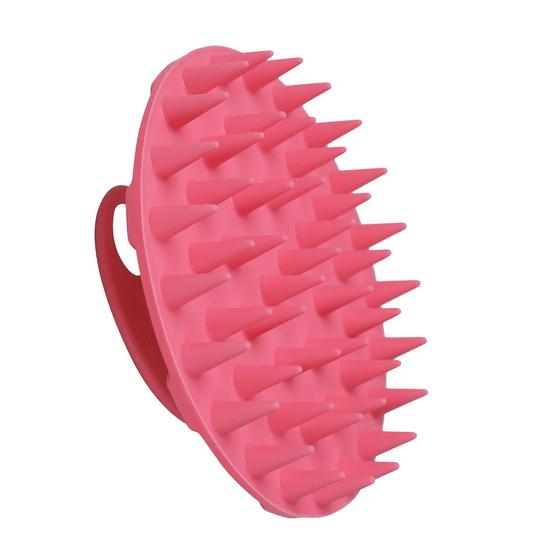 Imagem de Escova de Shampoo Massageadora de Couro Cabeludo INNERNEED - Silicone Rosa (Uso Molhado e Seco)