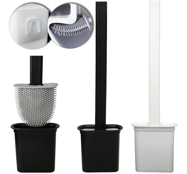 Escova De Silicone Vaso Sanitário Base Para Limpeza Banheiro Privada Lavabo Branco 8163 Menor preço em Escova De Silicone Vaso Sanitário Base Para Limpeza Banheiro Privada Lavabo Branco 8163