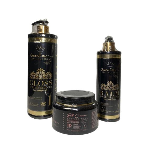 Escova Definitiva Indiana Queen Care Alisamento Kit Queen Care