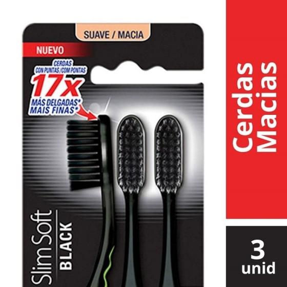 Imagem de Escova Dental Colgate Slim Soft Suave Black 3 Unidades