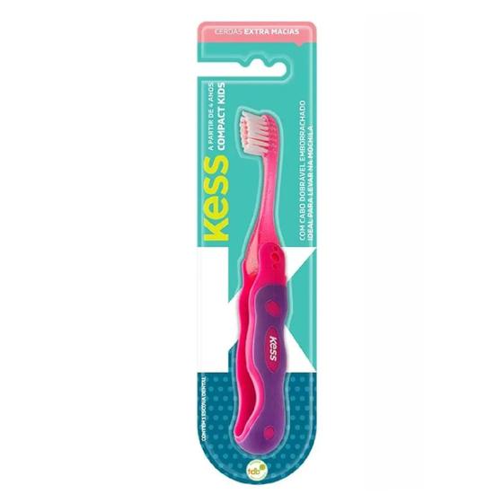 Imagem de Escova Dental Compact Kids Rosa - Kess