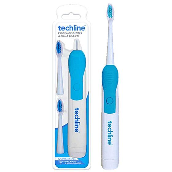 Imagem de Escova Dental Elétrica - Azul - Eda-01 - Techline