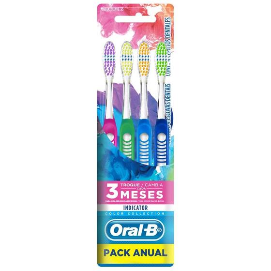 Imagem de Escova Dental Indicator 35 Pack Anual Oral-B - Kit com 4 unidades