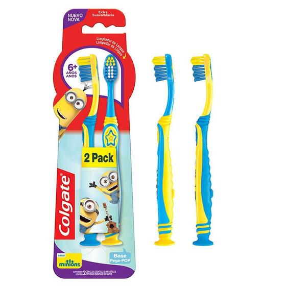 Imagem de Escova Dental Infantil Colgate Smiles 2 Unidades + 6 Anos Minions