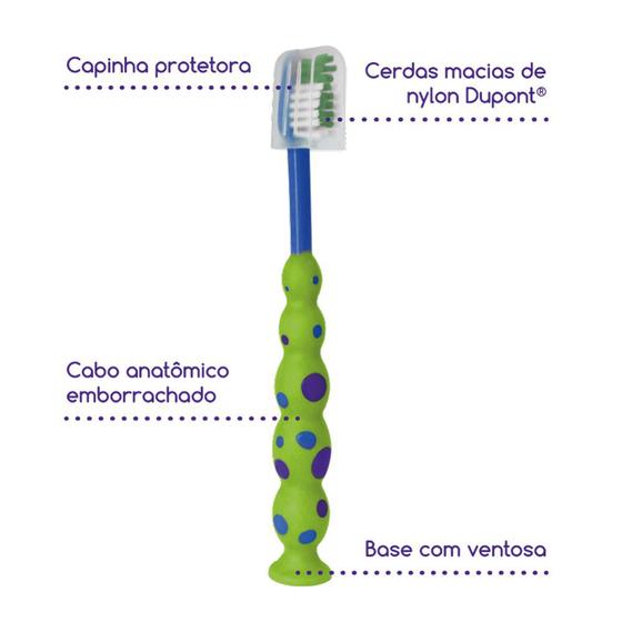 Imagem de Escova Dental Infantil Macia Baby Bath Verde