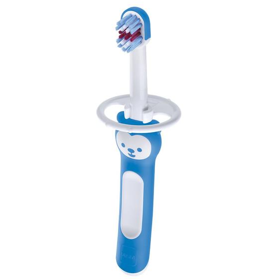 Imagem de Escova Dental Infantil Mam First Brush 6+ Meses Extra Macia Cores Sortidas Boys 1 Unidade Ref 8113