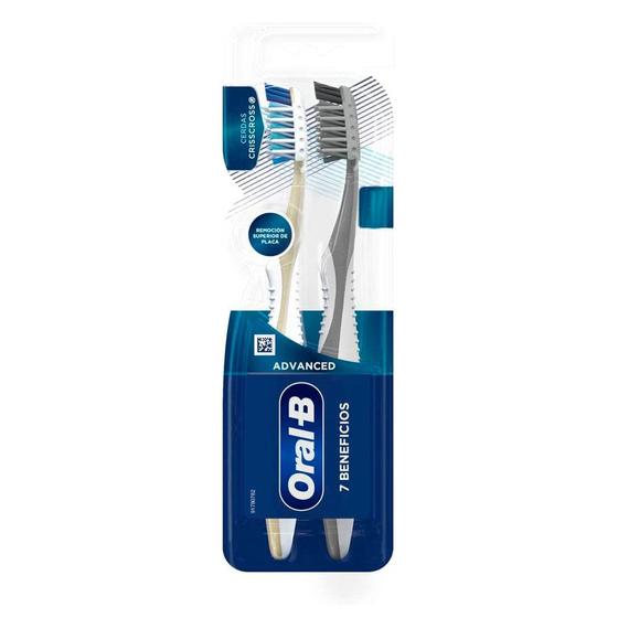 Imagem de Escova Dental Oral-B Advanced 7 Benefícios Macia 2 Unidades