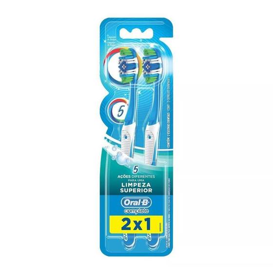 Imagem de Escova Dental Oral-B Complete 5 Acoes de Limpeza 40 Macia 2 Unidades