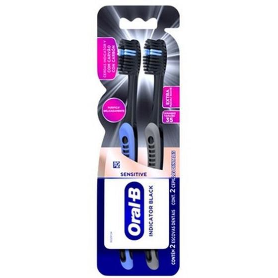 Imagem de Escova Dental Oral-b Indicator Black Sensitive C/2 UN