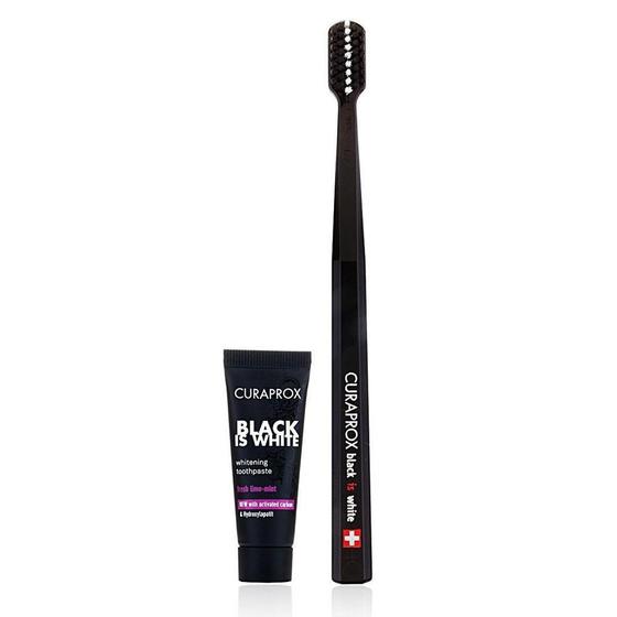 Escova Dente Curaprox Cs5460 Black + Creme Dental Black 8ml Menor preço em Escova Dente Curaprox Cs5460 Black + Creme Dental Black 8ml