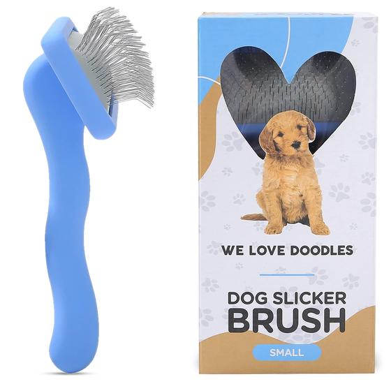 Imagem de Escova Dog Slicker We Love Doodles para cuidar de pelos de animais de estimação