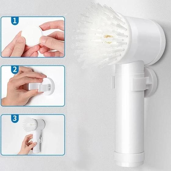 Imagem de Escova Elétrica Usb 5 Em 1 Para Limpeza De Fogão E Pia