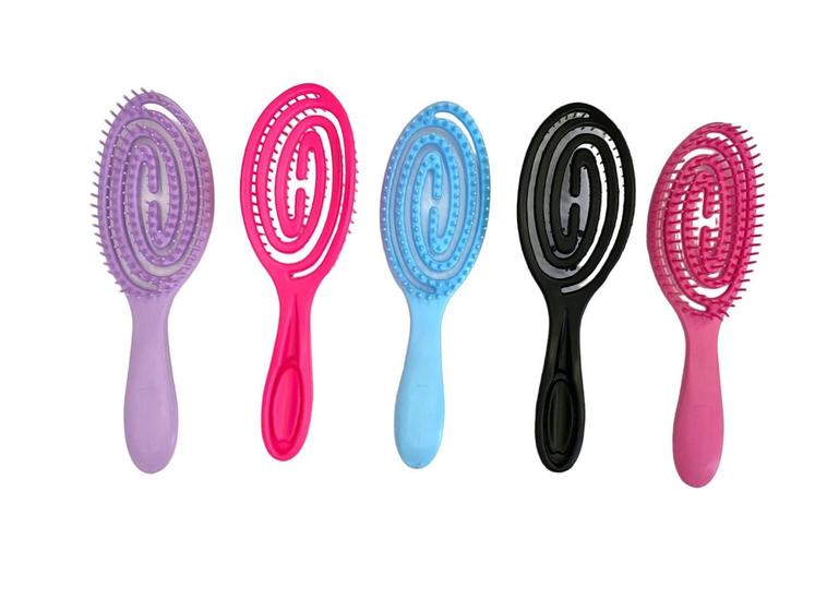 Imagem de Escova Fashion Flex Oval Vazada Desembaraçadora - com Cabo