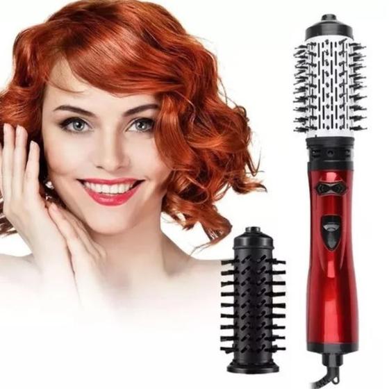 Imagem de Escova Giratória Anti Frizz Profissional 110v: Seca, Alisa e Modelo