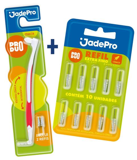 Escova Interdental com 2 Refis + KIT 10 Refis JADEPRO (total 12 Refis Cônicos) Menor preço em Escova Interdental com 2 Refis + KIT 10 Refis JADEPRO (total 12 Refis Cônicos)