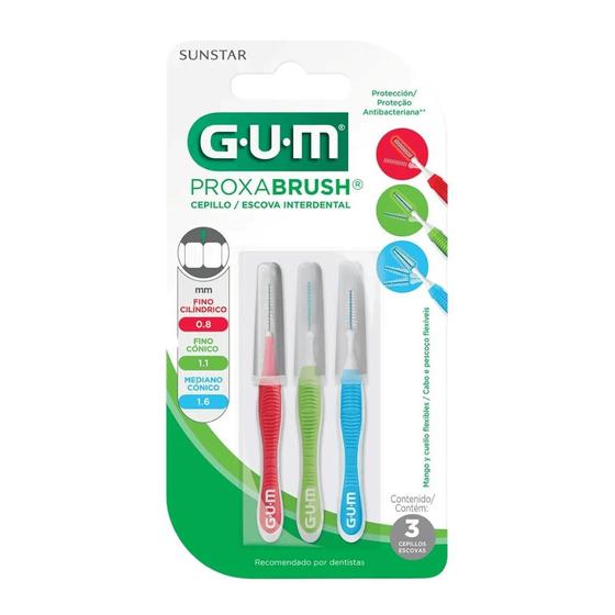 Imagem de Escova Interdental GUM Mixed Com 3 unidades