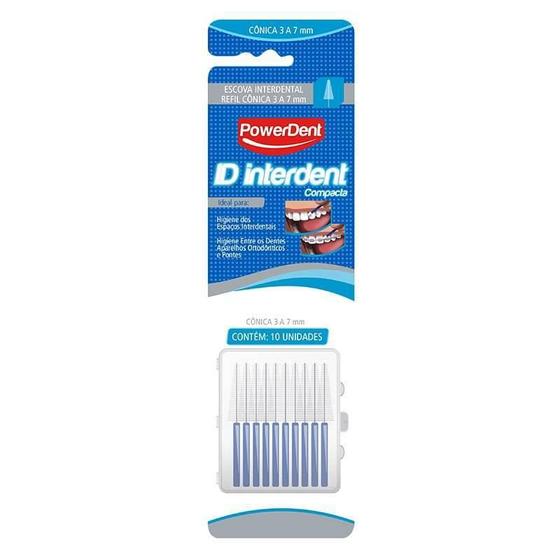 Imagem de Escova Interdental Id Conica 3Mm A 7Mm Azul Powerdent