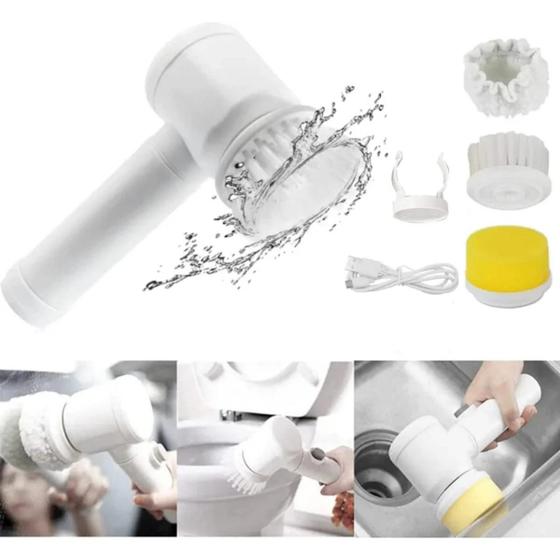 Imagem de Escova Magic Brush com Cabeças Removíveis - 3 em 1 - Entrega Rápida