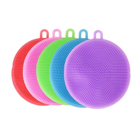 Imagem de Escova multifuncional de lavagem de silicone 5PCS, sem óleo