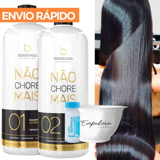 Escova Progressiva Não Chore Mais Orgânica 2x1l - Alisamento Definitiva Borabella Menor preço em Escova Progressiva Não Chore Mais Orgânica 2x1l - Alisamento Definitiva Borabella