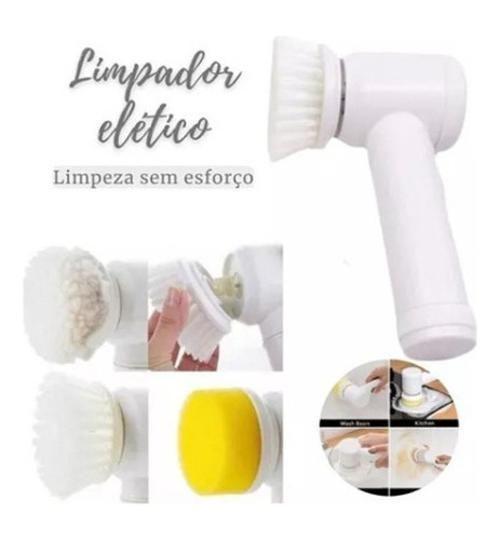 Imagem de Escova Recarregável Elétrica Limpeza Doméstica 5 Em 1 Usb