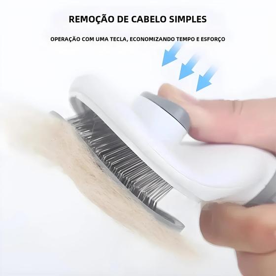 Image of Pet Hair Removal Brush - Self-Cleaning for Dogs and Cats