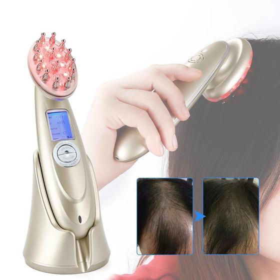 Imagem de Escova Rf Laser Infra Vermelho Crescimento Cabelo Massagem