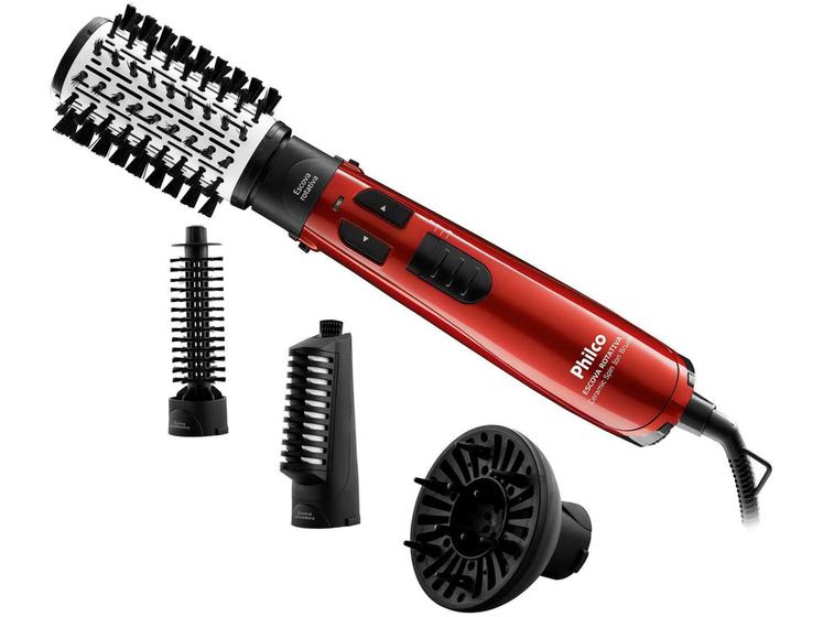 Imagem de Escova Rotativa Philco Ceramic Spin Ion Brush - PEC05V Modeladora Cerâmica 1100W com Íons