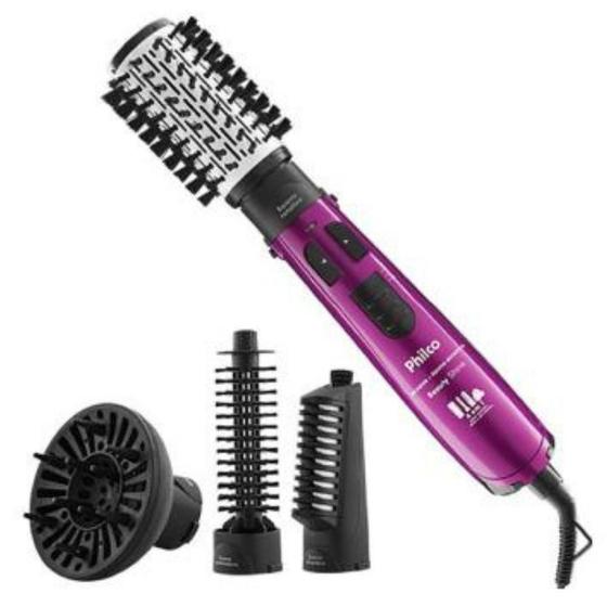 Imagem de Escova Rotativa Secadora Philco Pec07 Beautyshine Pink 110V