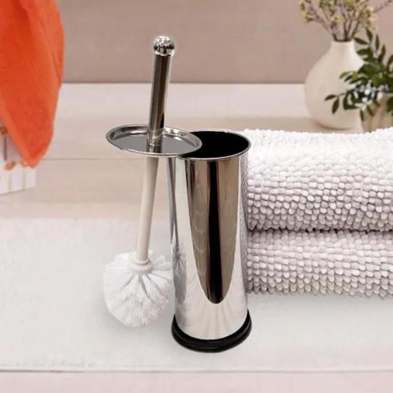 Imagem de Escova Sanitária Aço Inox 37cm Vaso Limpeza Higienização Clink