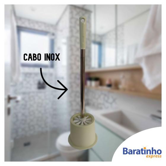 Imagem de Escova Sanitária Cabo Inox C/ Suporte Redondo Verde