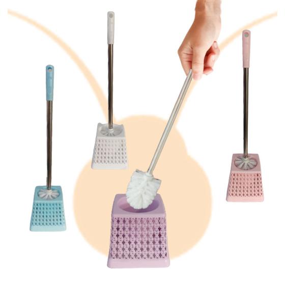 Escova Sanitária Cabo Inoxidável C/ Suporte Quadrado Menor preço em Escova Sanitária Cabo Inoxidável C/ Suporte Quadrado