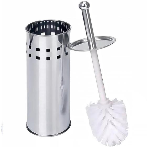 Escova Sanitária Com Suporte Aço Inox Para banheiro redondo Vaso ...