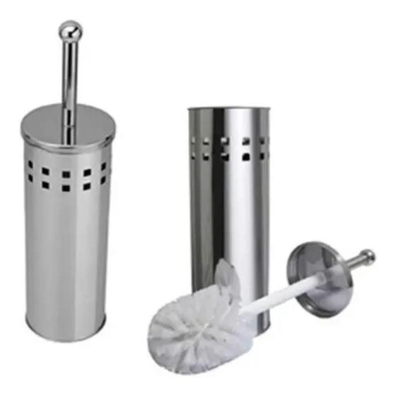 Escova sanitaria com suporte aco limpar vaso em inox vassourinha para banheiro luxo Menor preço em Escova sanitaria com suporte aco limpar vaso em inox vassourinha para banheiro luxo