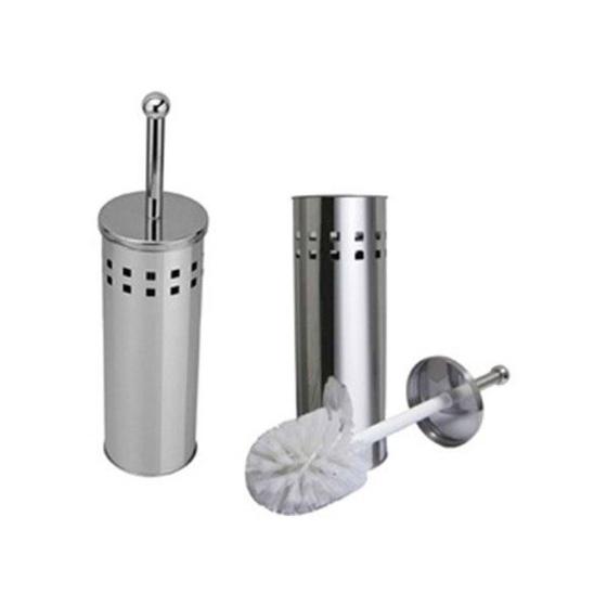 Imagem de Escova Sanitária Inox Com Suporte Banheiro Luxo Decoração