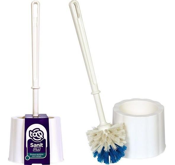 Escova Sanitária Plástica Banheiro Privada Vaso Sanitário com Suporte ...