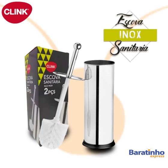 Imagem de Escova Sanitária Vaso Com Cabo de Inox e Suporte