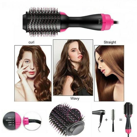 Escova Secadora Alisadora Cabelo Curto Cacheado Feminino 1500w ...