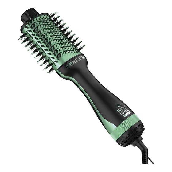 Imagem de Escova Secadora Gama Barbosa Brush 3D  1300W, Essencial Oil, Preto/Verde