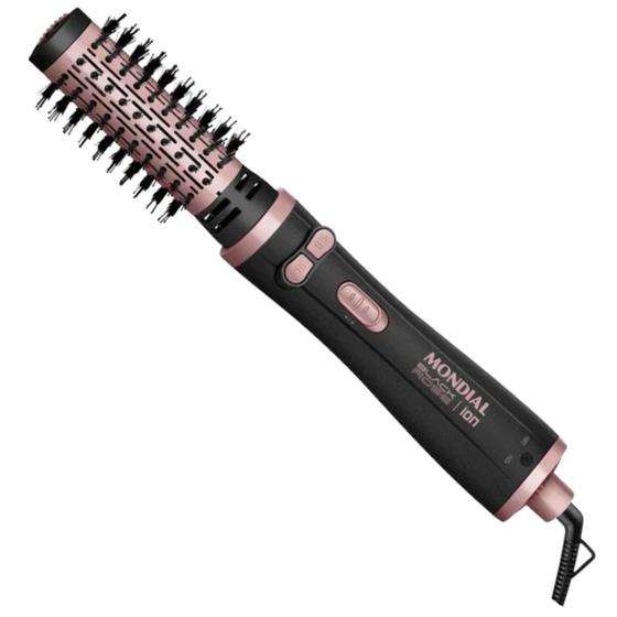 Escova Secadora Modela Mondial Giratoria Rotativa Cerâmica Tourmaline Íon 3 Em 1 Black Rose 1200W ERB-01 Bivolt Menor preço em Escova Secadora Modela Mondial Giratoria Rotativa Cerâmica Tourmaline Íon 3 Em 1 Black Rose 1200W ERB-01 Bivolt