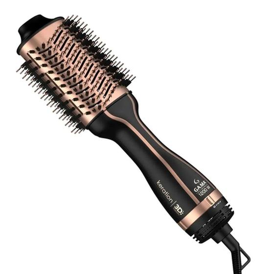 Escova secadora modeladora gama stylish keration brush 3d 1200w - 220v Menor preço em Escova secadora modeladora gama stylish keration brush 3d 1200w - 220v