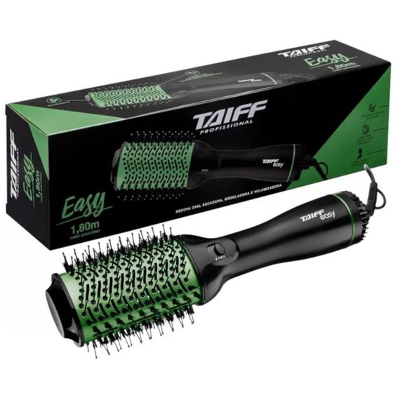 Imagem de Escova Secadora Modeladora Volumizadora Taiff Easy Green 220V Elétrica Potente Multifuncional