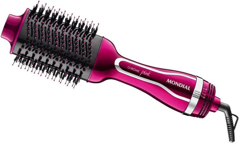 Escova secadora, mondial, 220v, 1200w, chrome pink - es-04 Menor preço em Escova secadora, mondial, 220v, 1200w, chrome pink - es-04