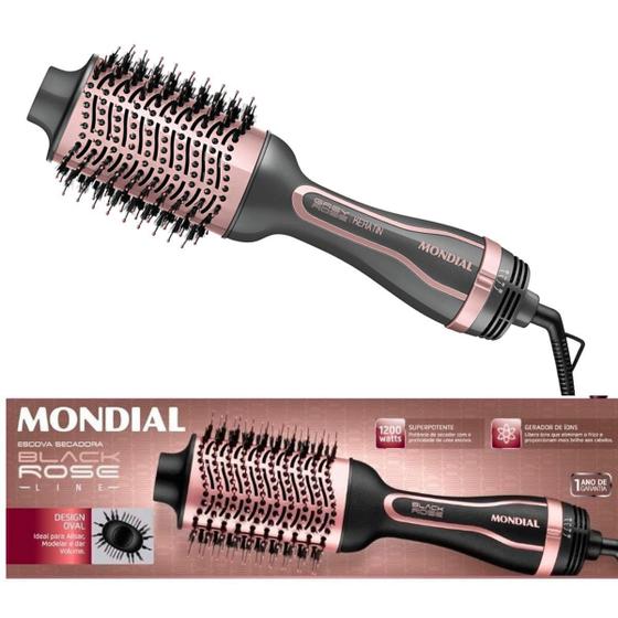 Escova Secadora Mondial 3x1 Alisa, Seca Modela Todos Cabelos - Escova ...