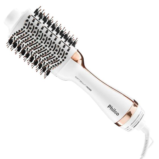 Imagem de Escova Secadora Philco Soft Beauty Rose, 1200W, 220V - PEC09RG
